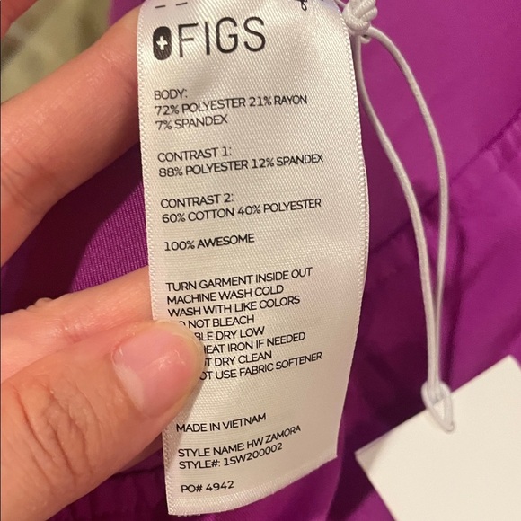 Womens New Figs High Waisted Zamora Yoga Jogger Scrub Pant Purple Jolt Plus 4XLP - Picture 5 of 6